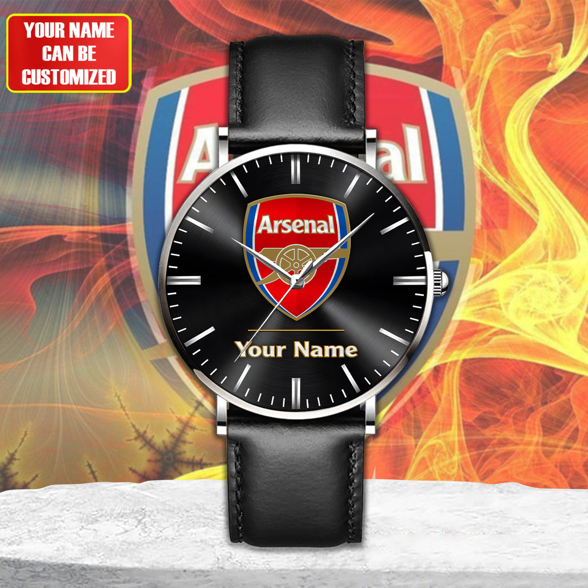 Personalized ASN Quartz Leather Watch Q100409