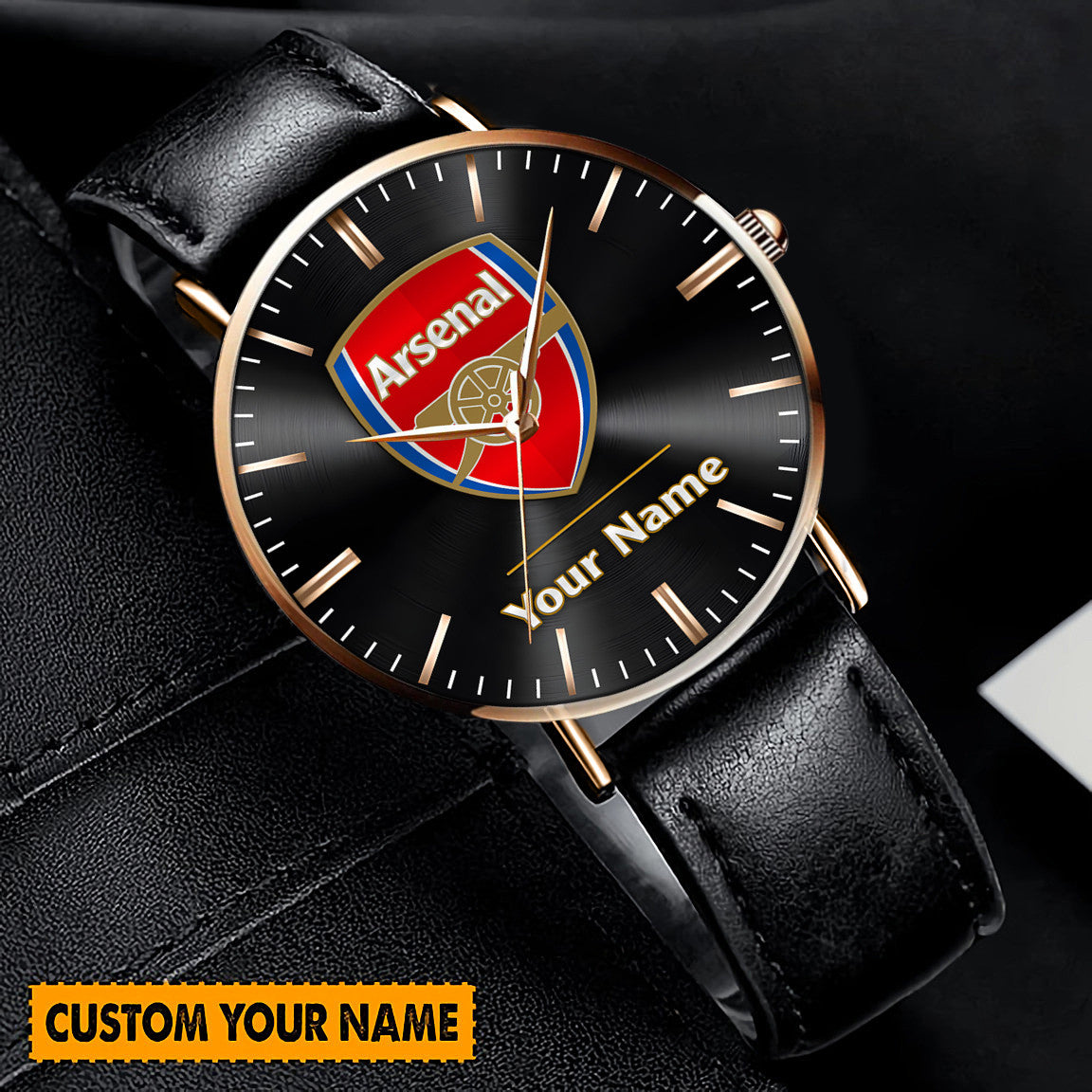 Personalized ASN Quartz Leather Watch Q100409