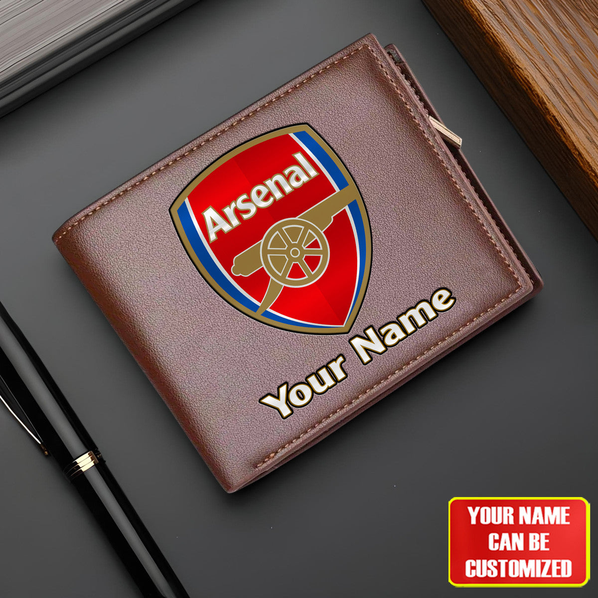Personalized Arsenal Leather Wallet Q100408