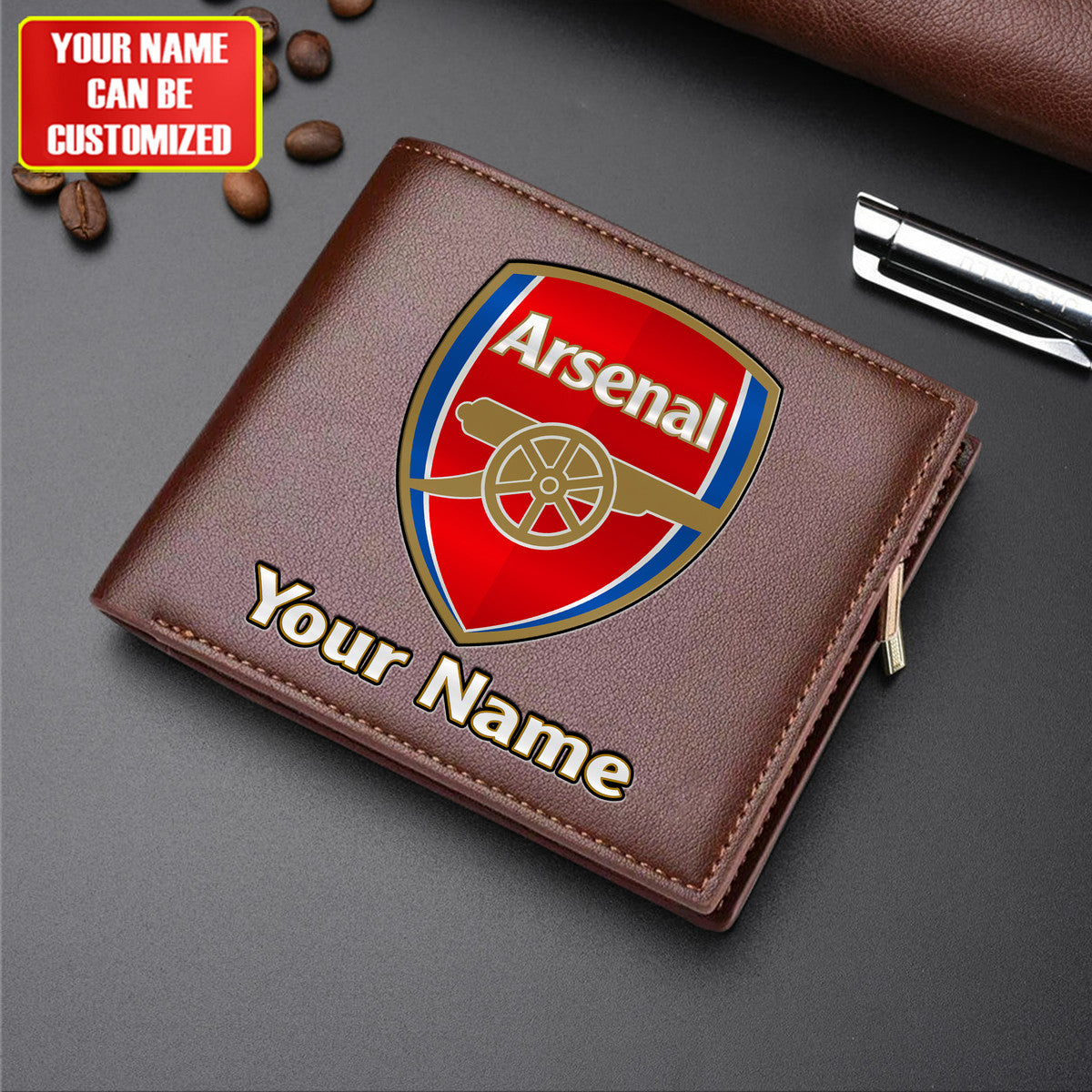 Personalized Arsenal Leather Wallet Q100408