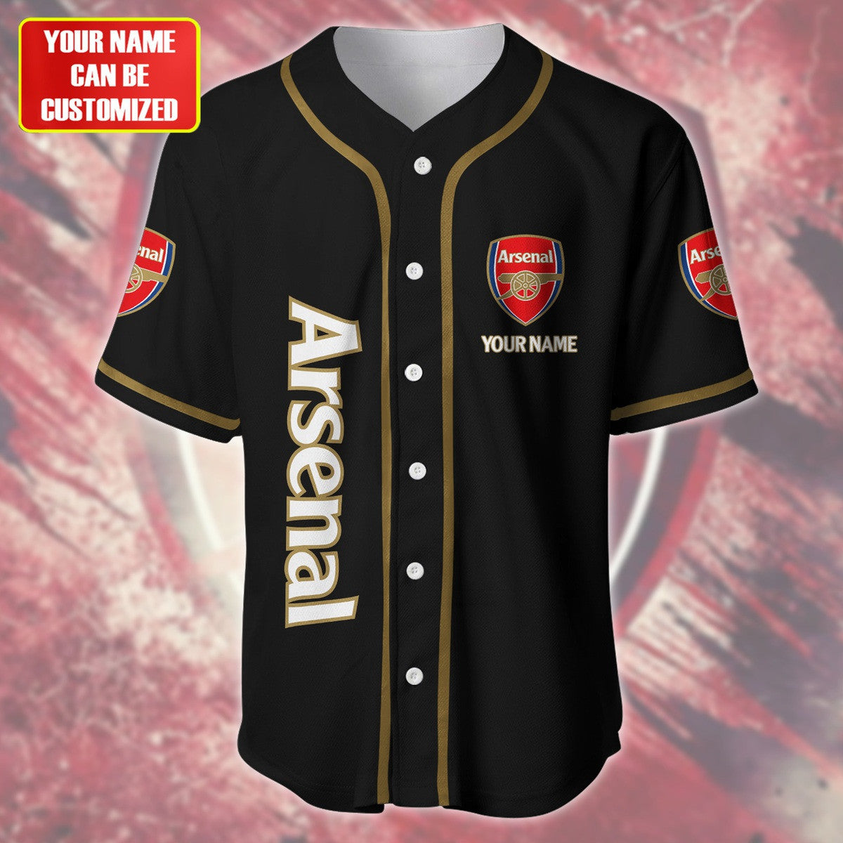 Personalized Arsenal - Baseball Jersey Shirt 3D S120407