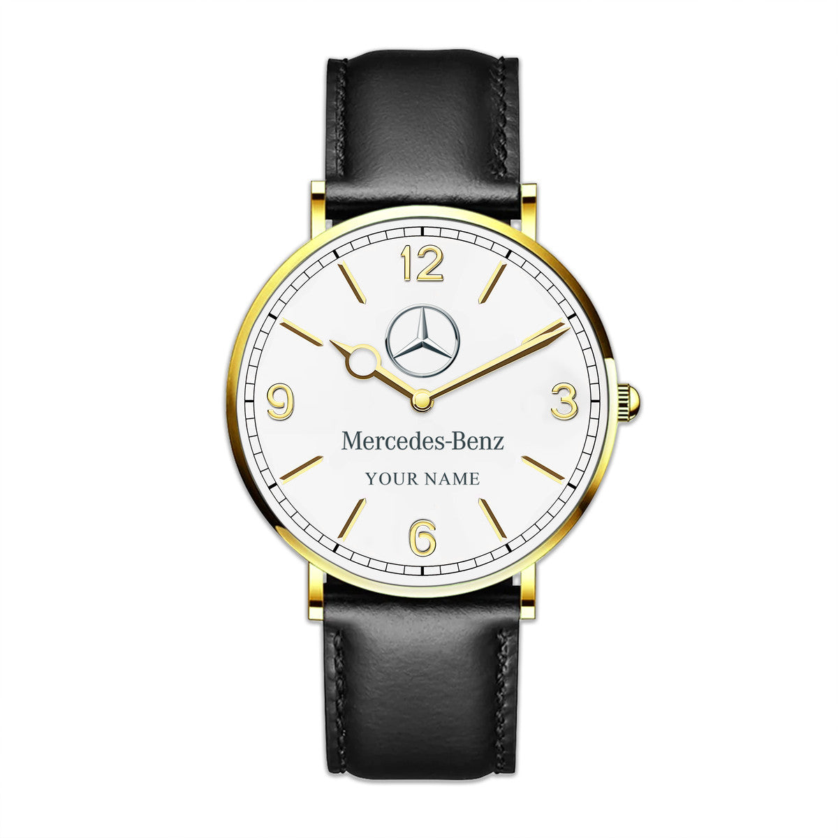 Personalized Merc Luxury Quartz Leather Watch P160505