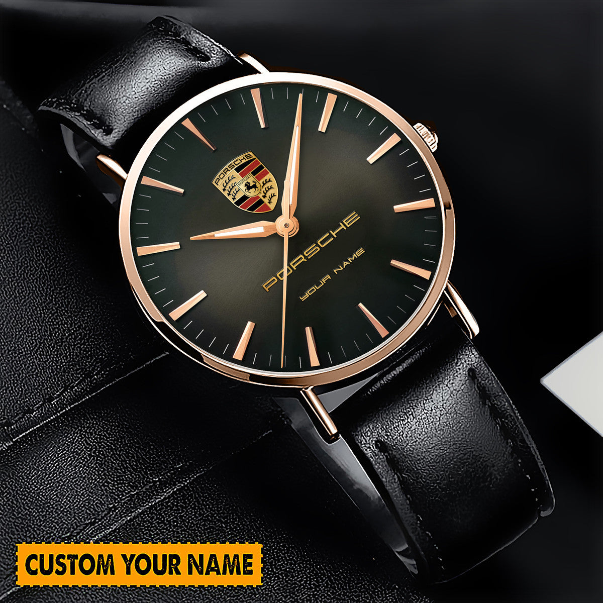 Personalized Pors Luxury Quartz Leather Watch QB220406