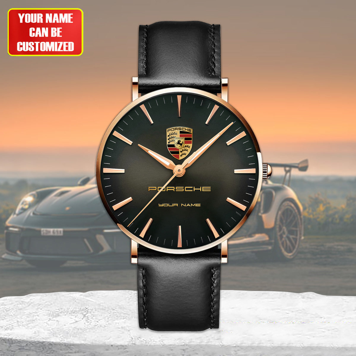 Personalized Pors Luxury Quartz Leather Watch QB220406