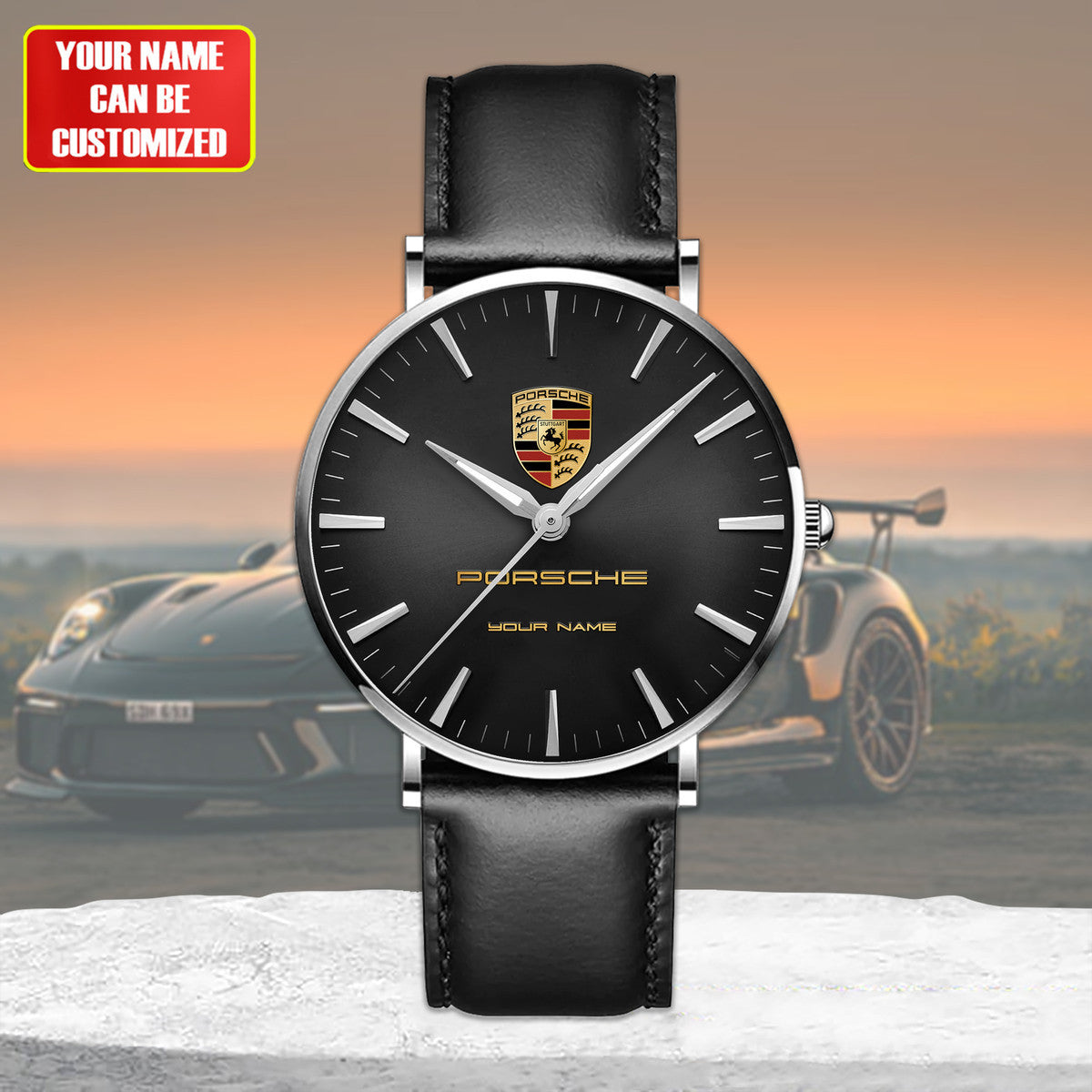 Personalized Pors Luxury Quartz Leather Watch QB220406