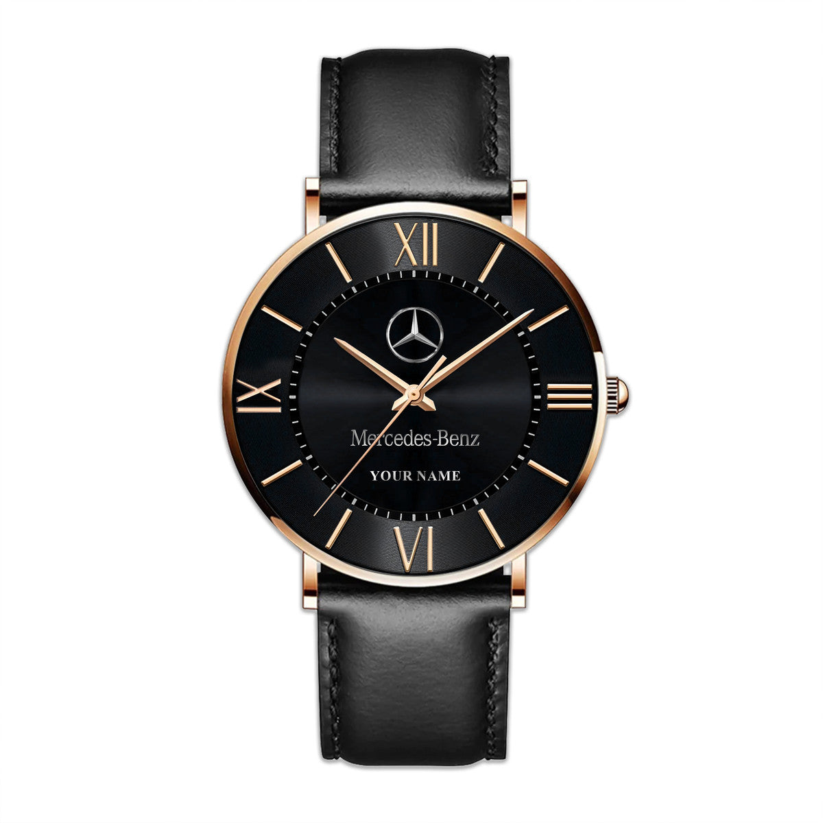 Personalized Merc Luxury Quartz Leather Watch Q240403