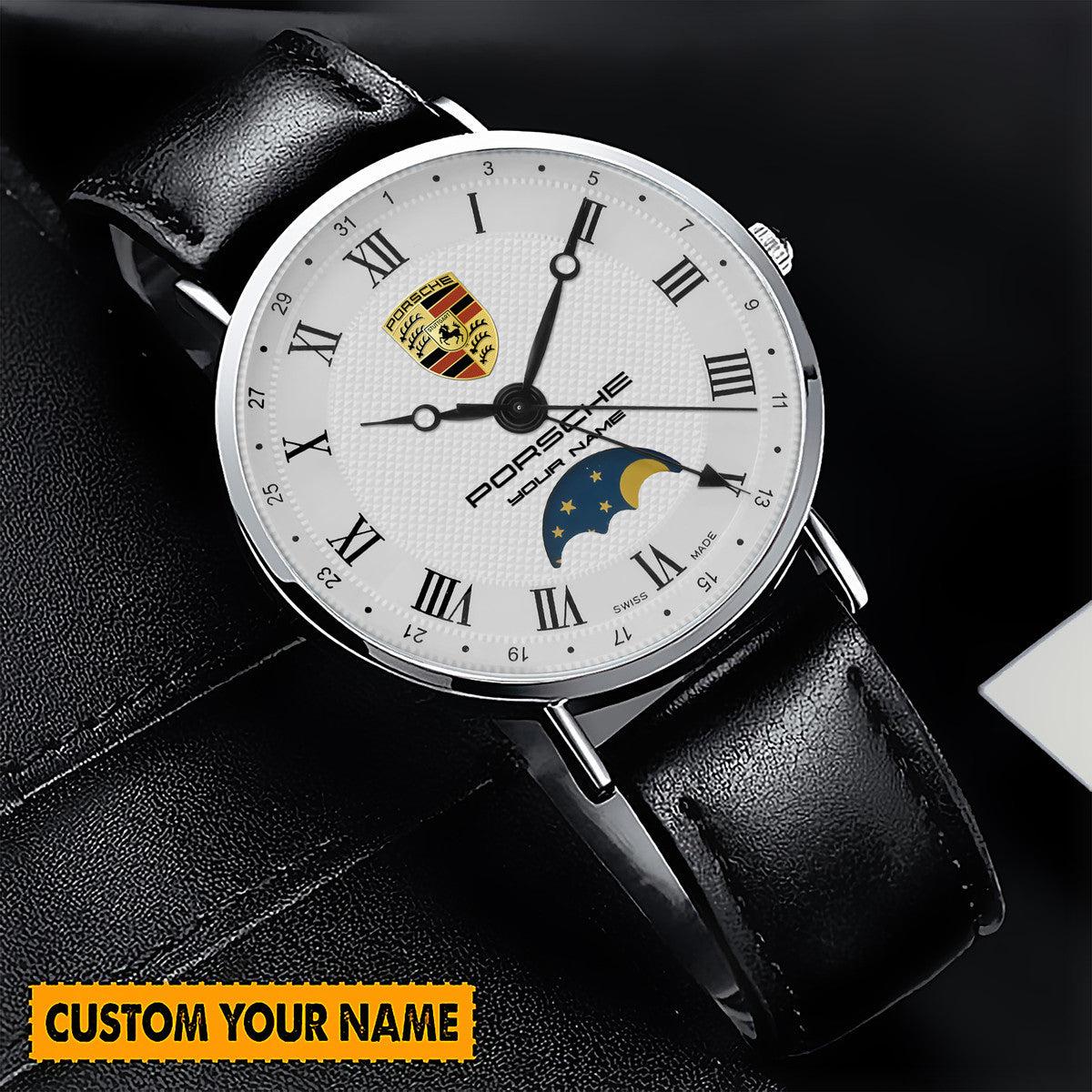 Personalized Pors Luxury Quartz Leather Watch P290404