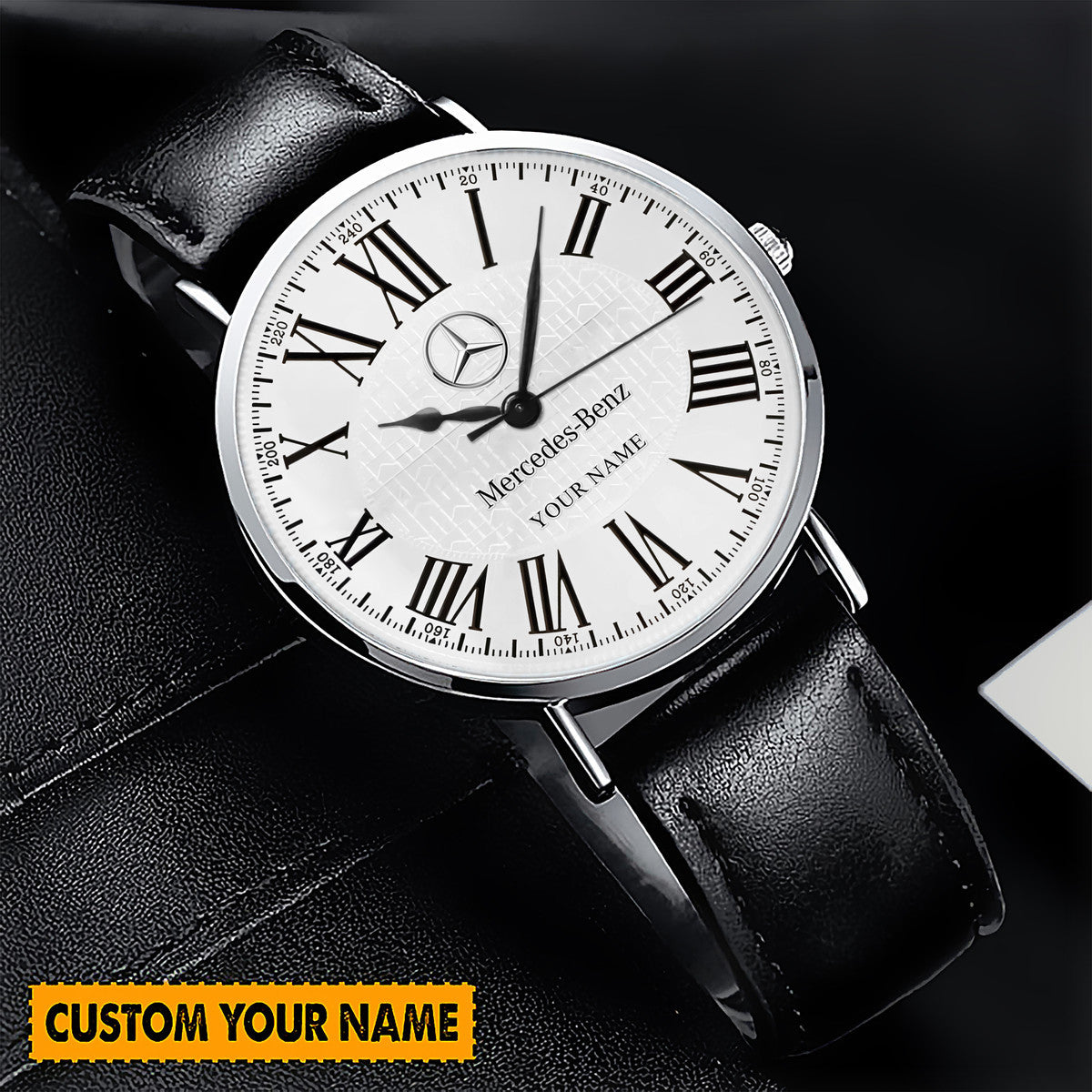 Personalized Merc Luxury Quartz Leather Watch P290402