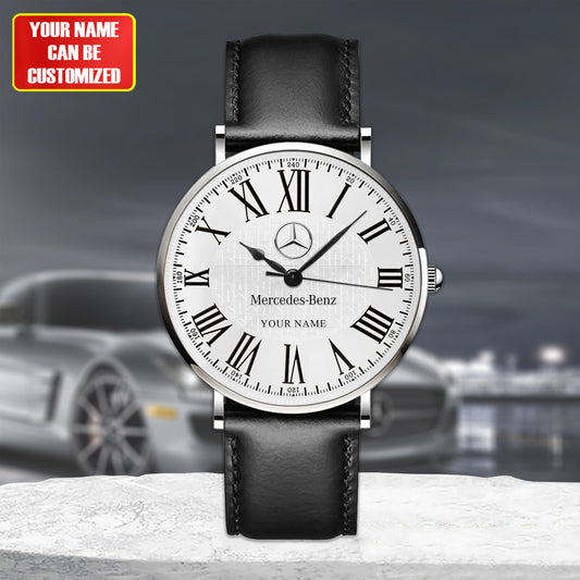 Personalized Merc Luxury Quartz Leather Watch P290402