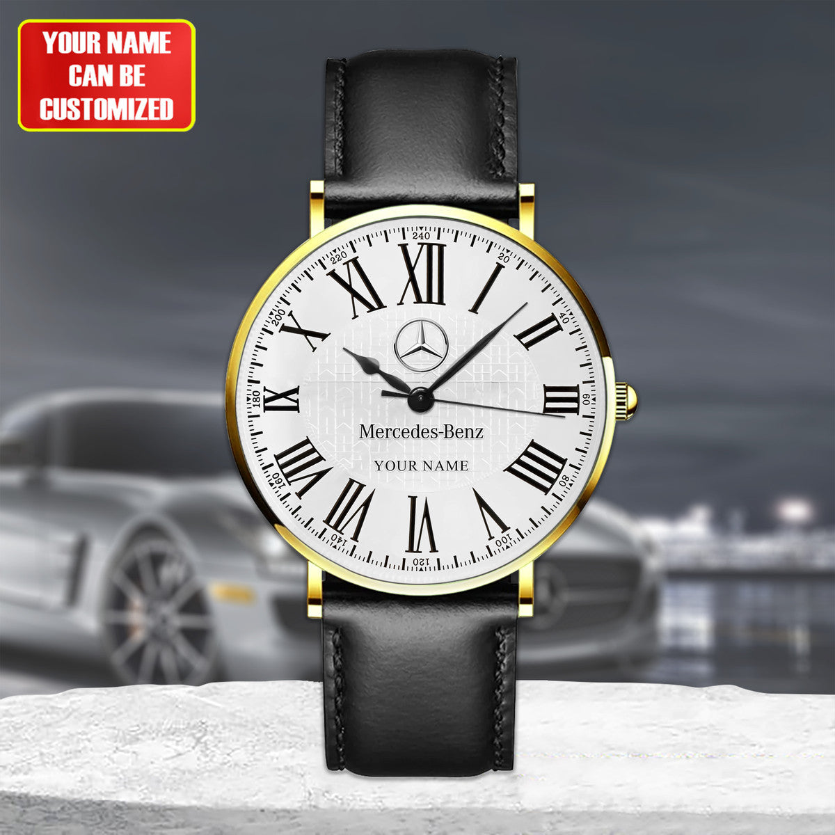 Personalized Merc Luxury Quartz Leather Watch P290402