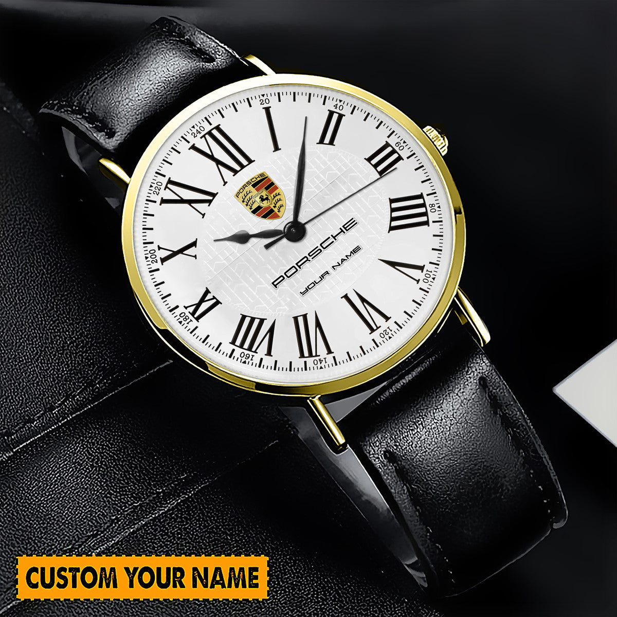 Personalized Pors Luxury Quartz Leather Watch P030403
