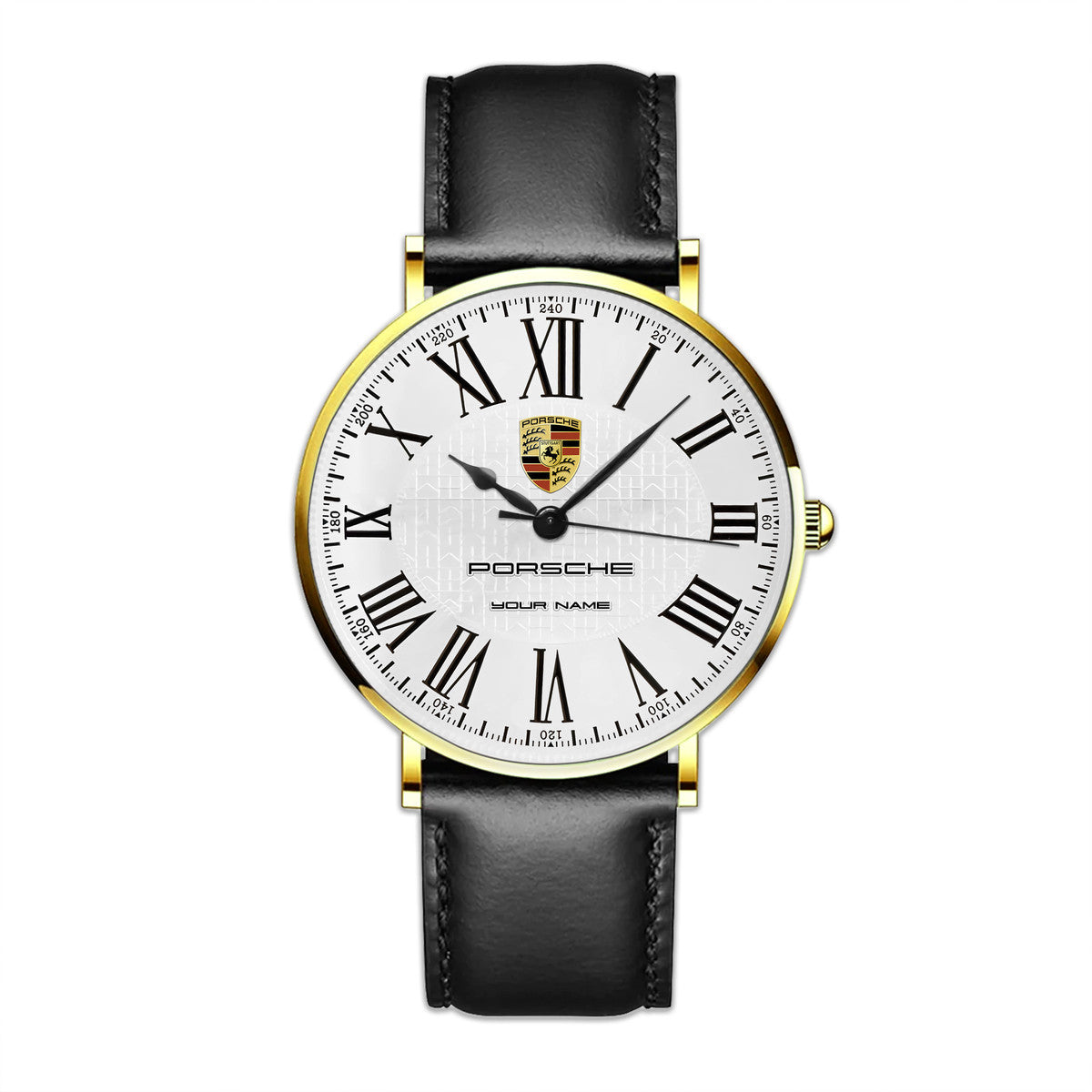 Personalized Pors Luxury Quartz Leather Watch P030403