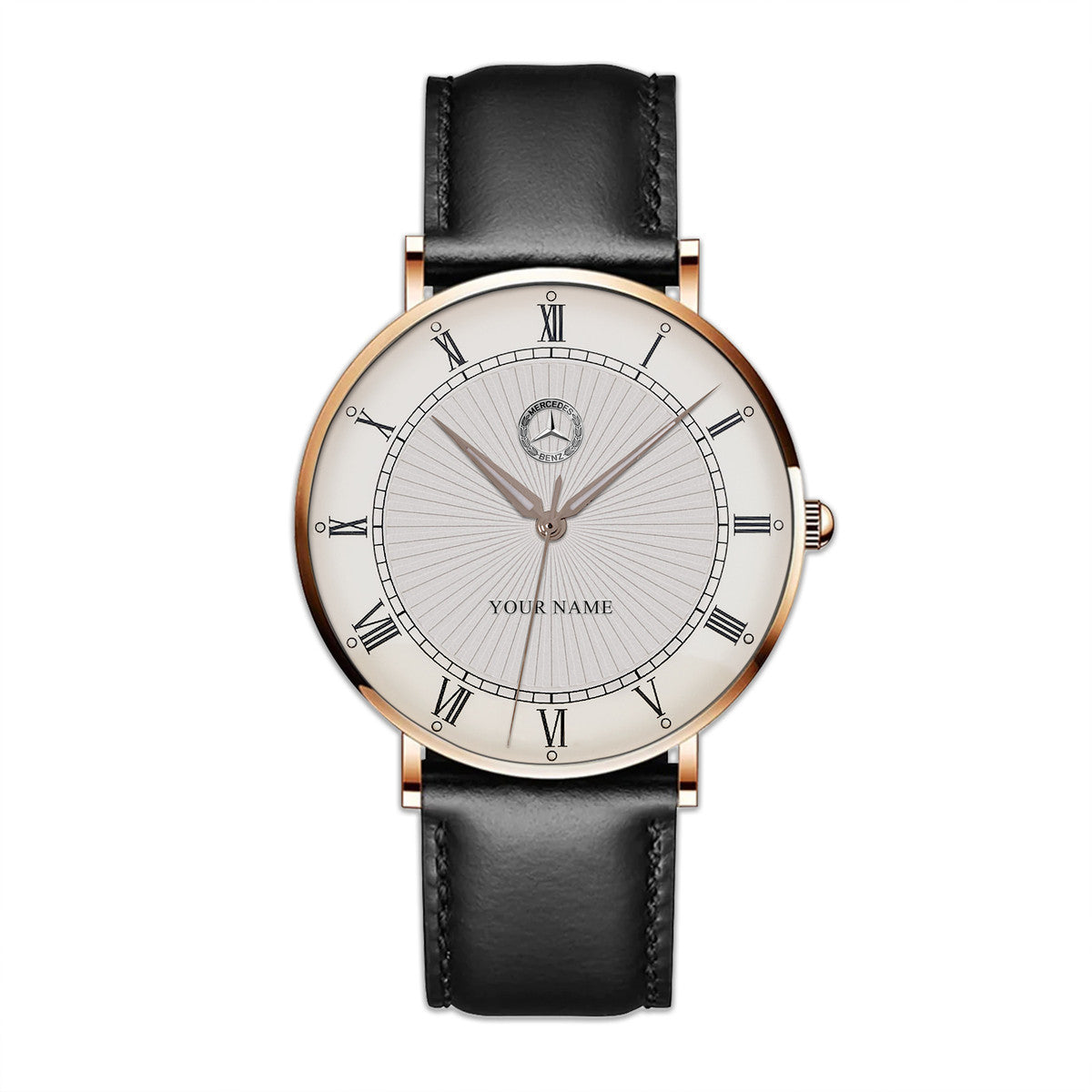 Personalized Merc Classic Quartz Leather Watch P090501