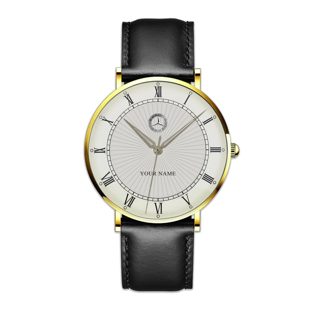 Personalized Merc Classic Quartz Leather Watch P090501