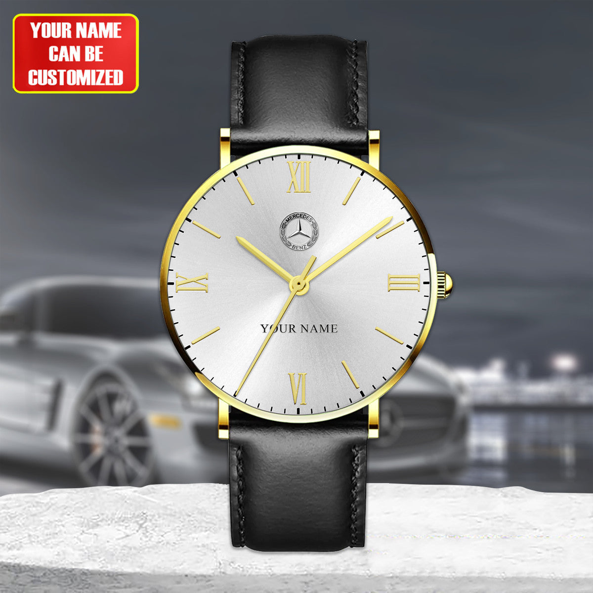 Personalized Merc Luxury Quartz Leather Watch P090502