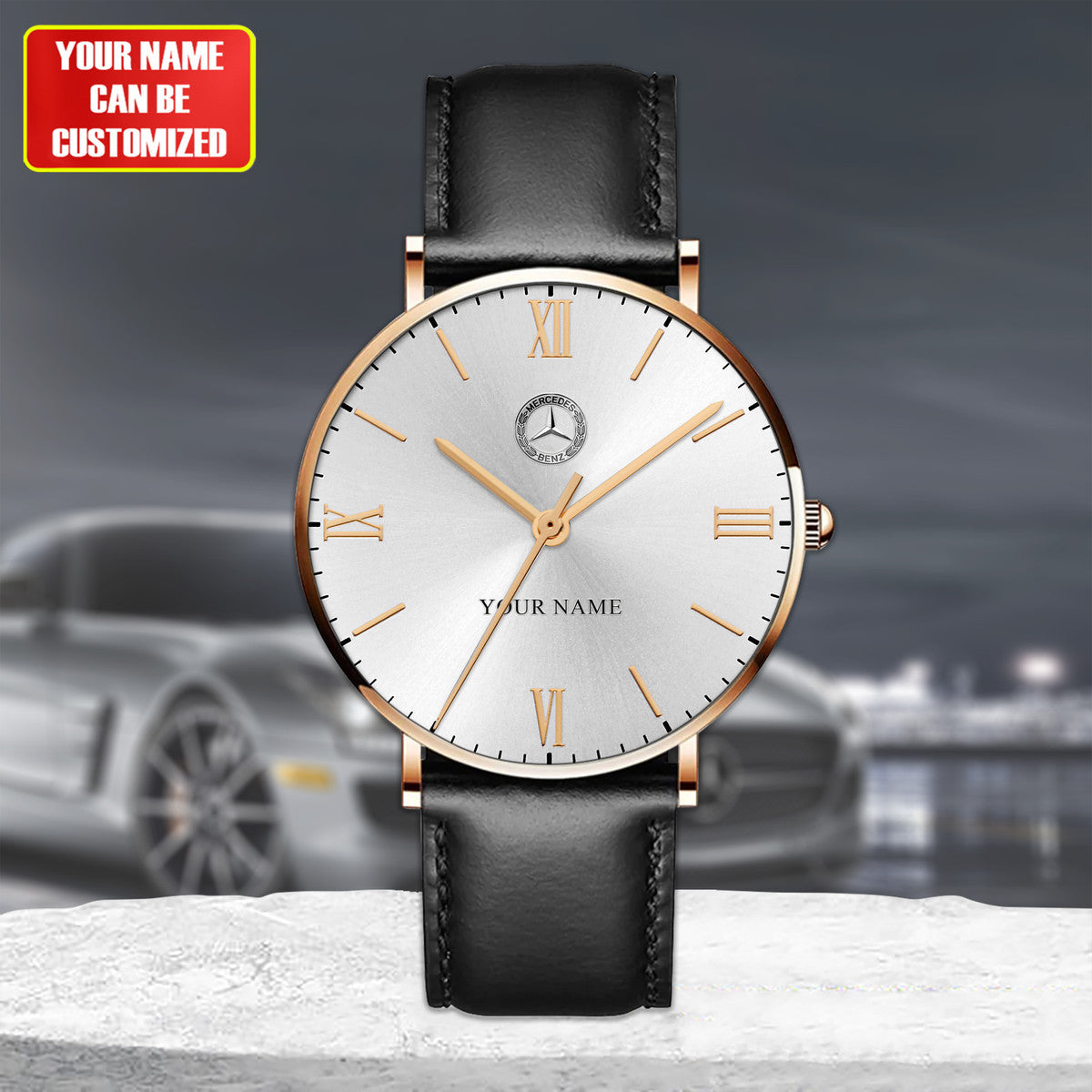 Personalized Merc Luxury Quartz Leather Watch P090502