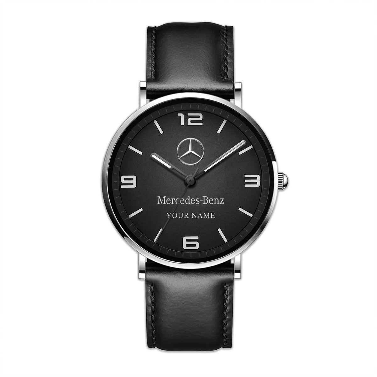 Personalized Merc Vintage Quartz Leather Watch P130504