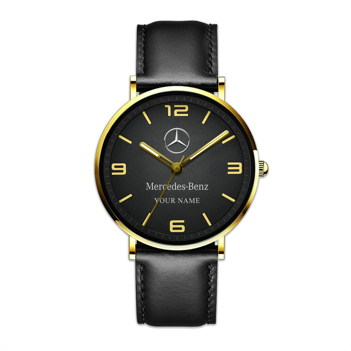 Personalized Merc Vintage Quartz Leather Watch P130504