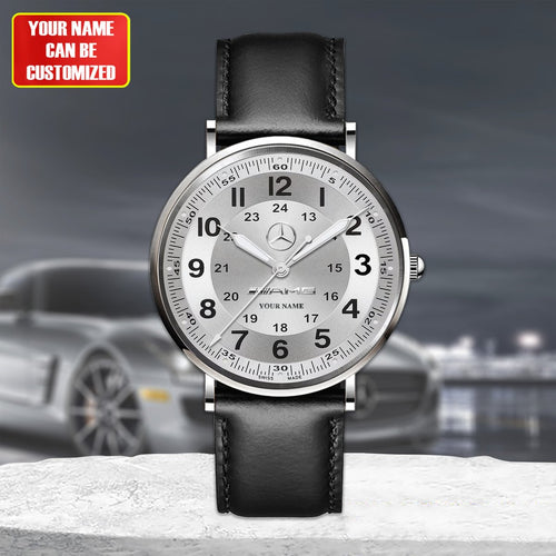 Personalized Merc AMG Luxury Quartz Leather Watch QB170705