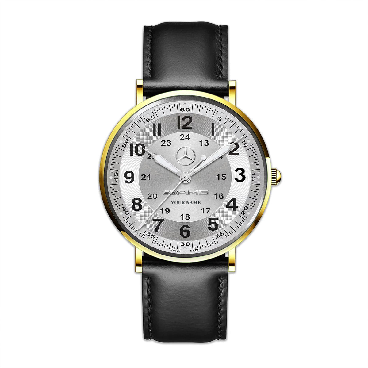 Personalized Merc AMG Luxury Quartz Leather Watch QB170705