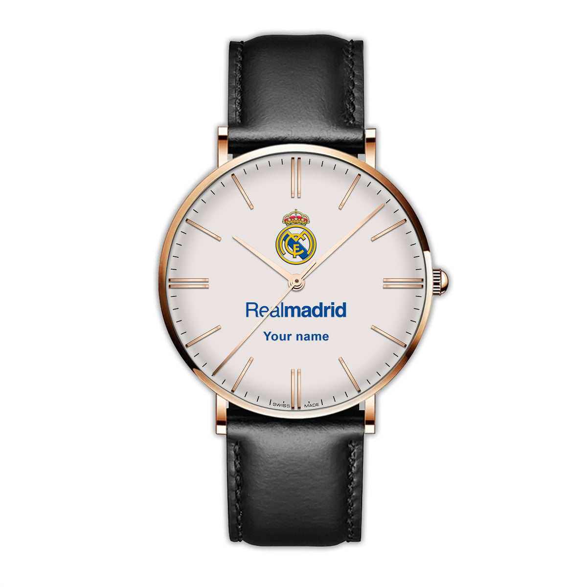 Personalized Real Madrid Luxury Quartz Leather Watch Q130802