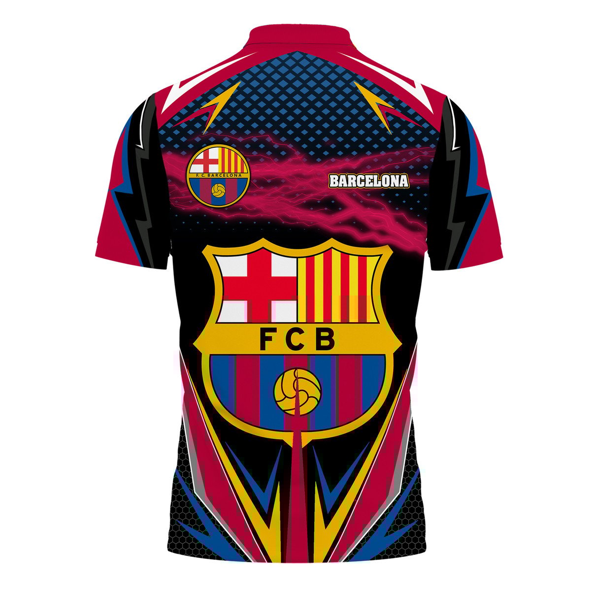 Personalized Barça V3 3D Full Printing Set , Barça Shirt , Barça Set , Zipper Polo, Hoodie , Short , Polo , hawaii , ... Q140803