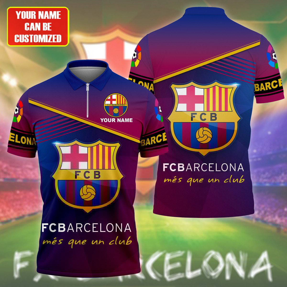 Personalized Barça V4 3D Full Printing Set , Barça Shirt , Barça Set , Zipper Polo, Hoodie , Short , Polo , hawaii , ... Q140804