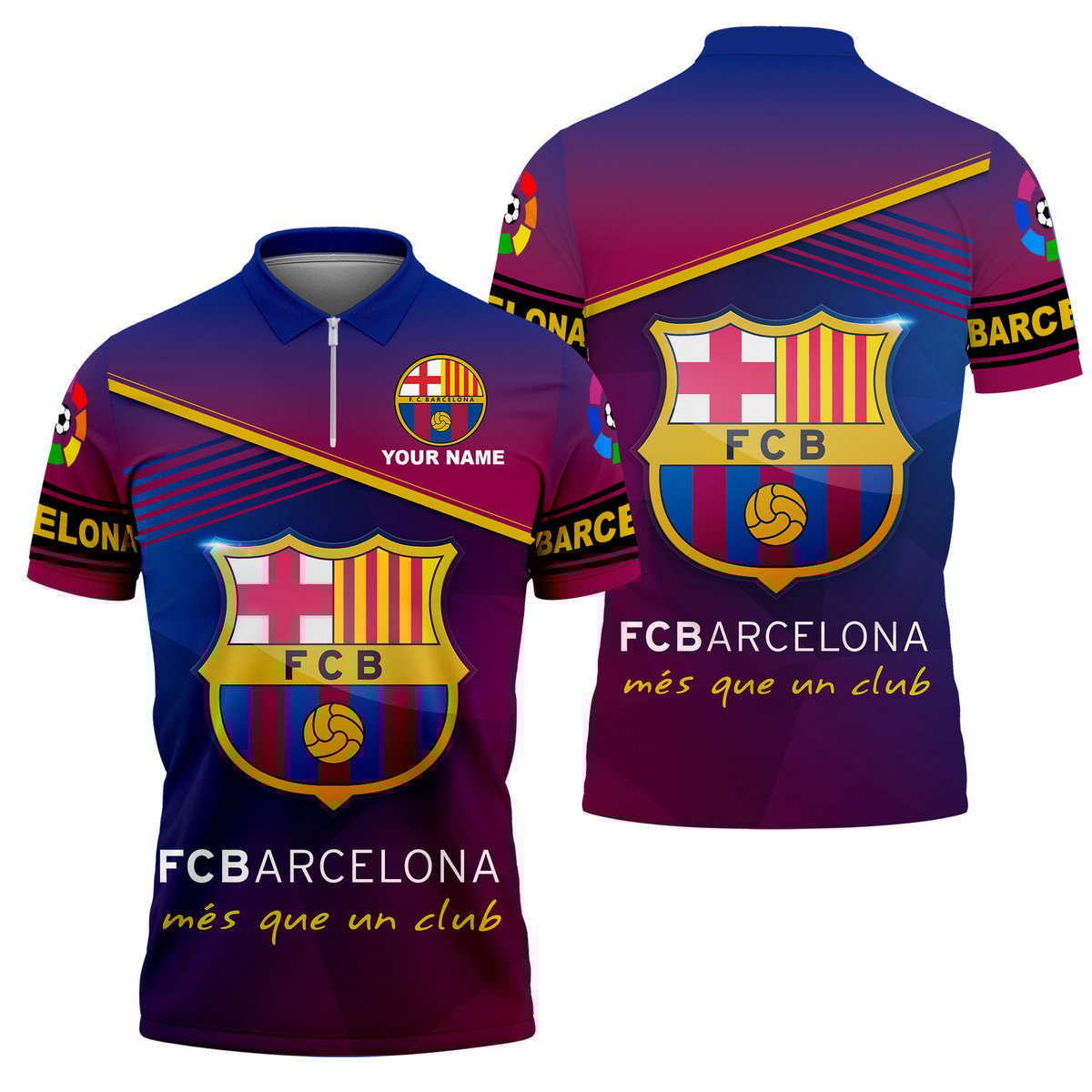 Personalized Barça V4 3D Full Printing Set , Barça Shirt , Barça Set , Zipper Polo, Hoodie , Short , Polo , hawaii , ... Q140804