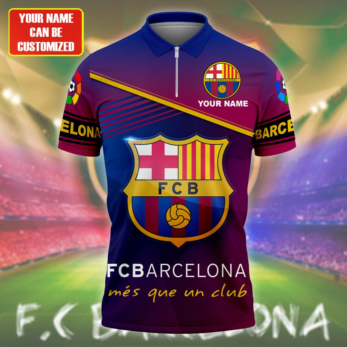 Personalized Barça V4 3D Full Printing Set , Barça Shirt , Barça Set , Zipper Polo, Hoodie , Short , Polo , hawaii , ... Q140804