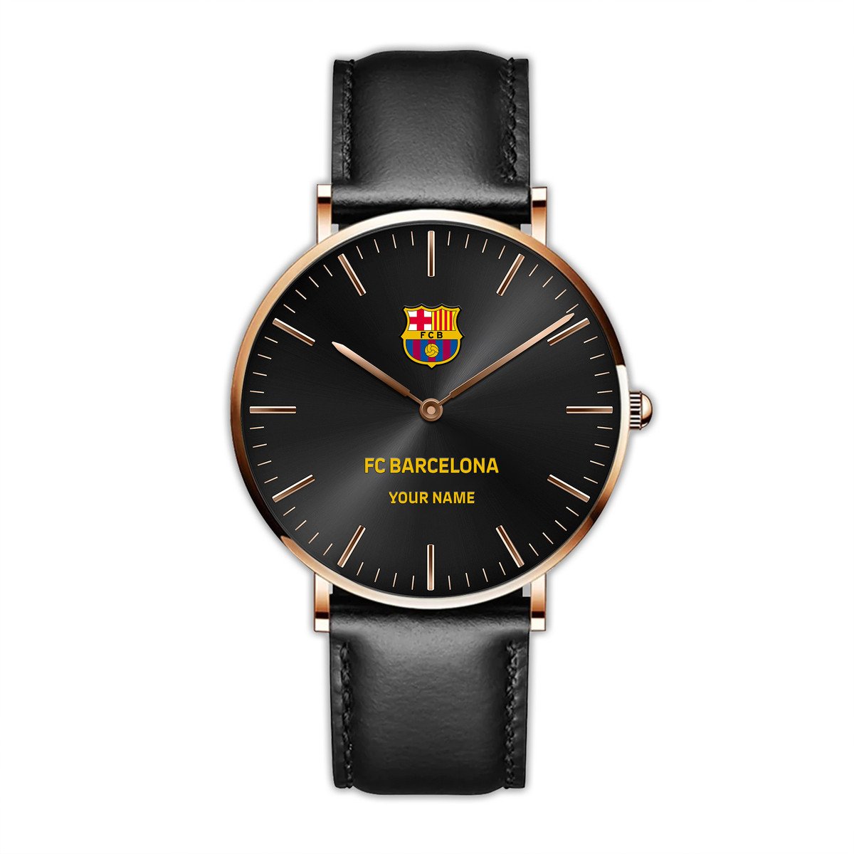 Personalized Barça Quartz Leather Watch S140804
