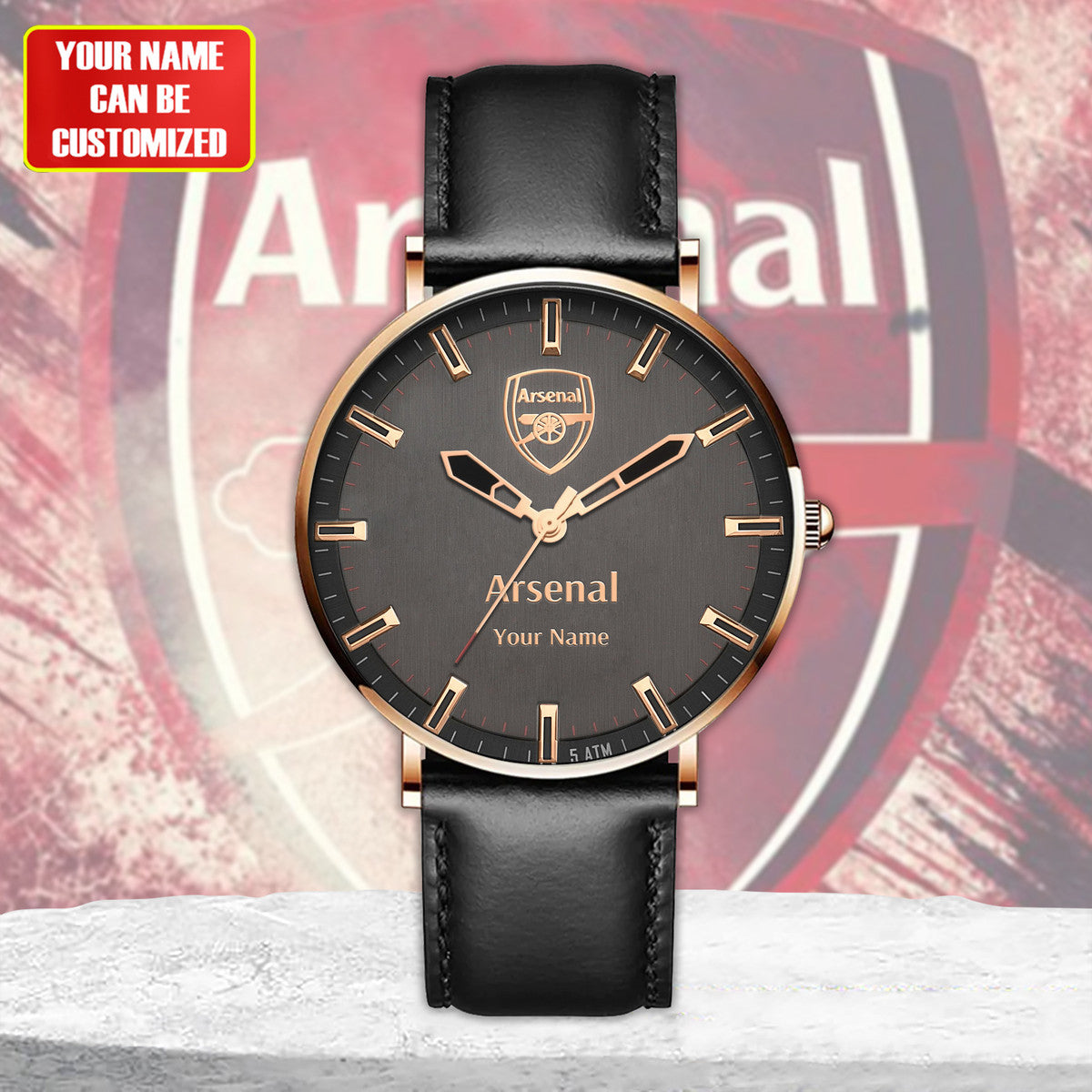 Personalized Arsenal Quartz Leather Watch QB130801