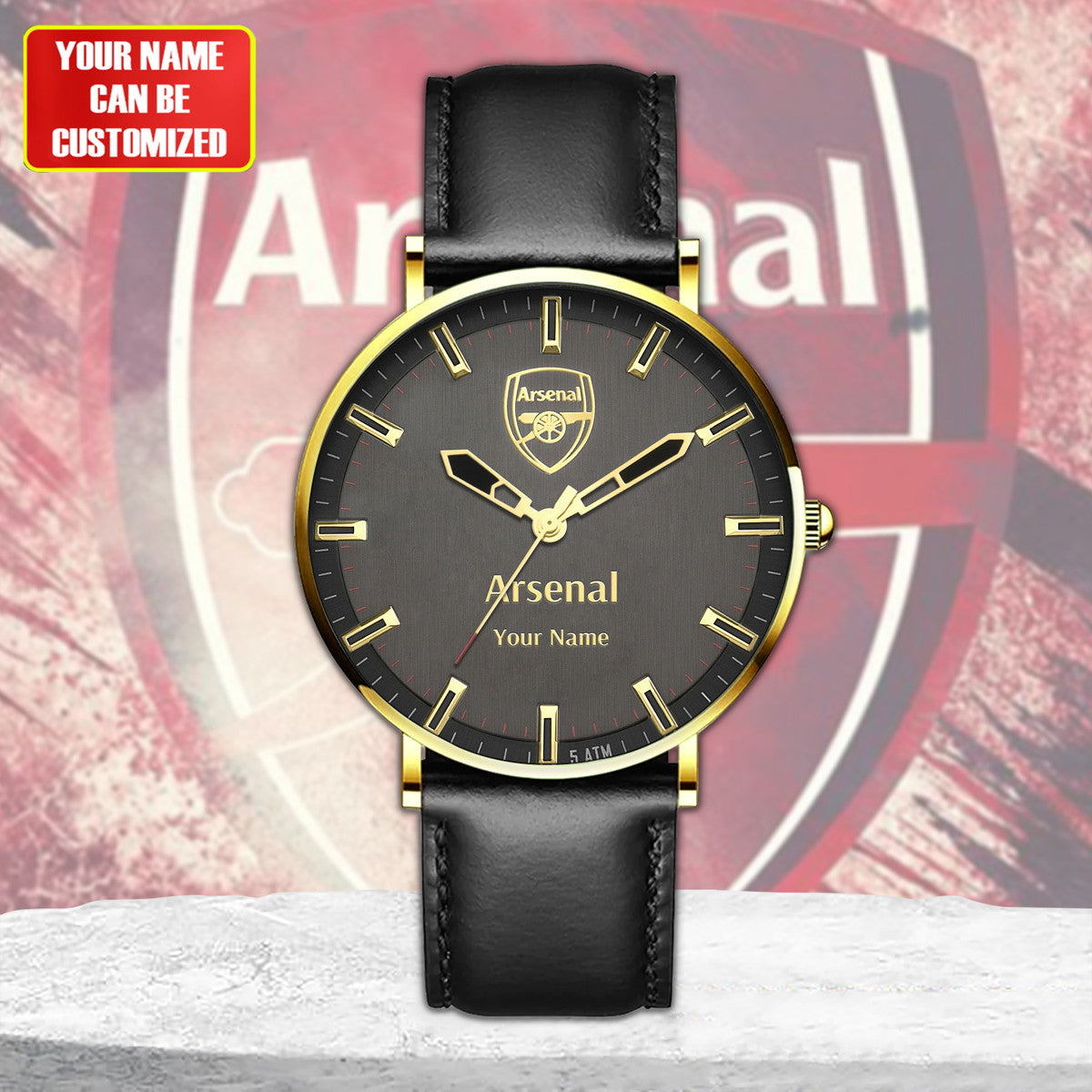 Personalized Arsenal Quartz Leather Watch QB130801