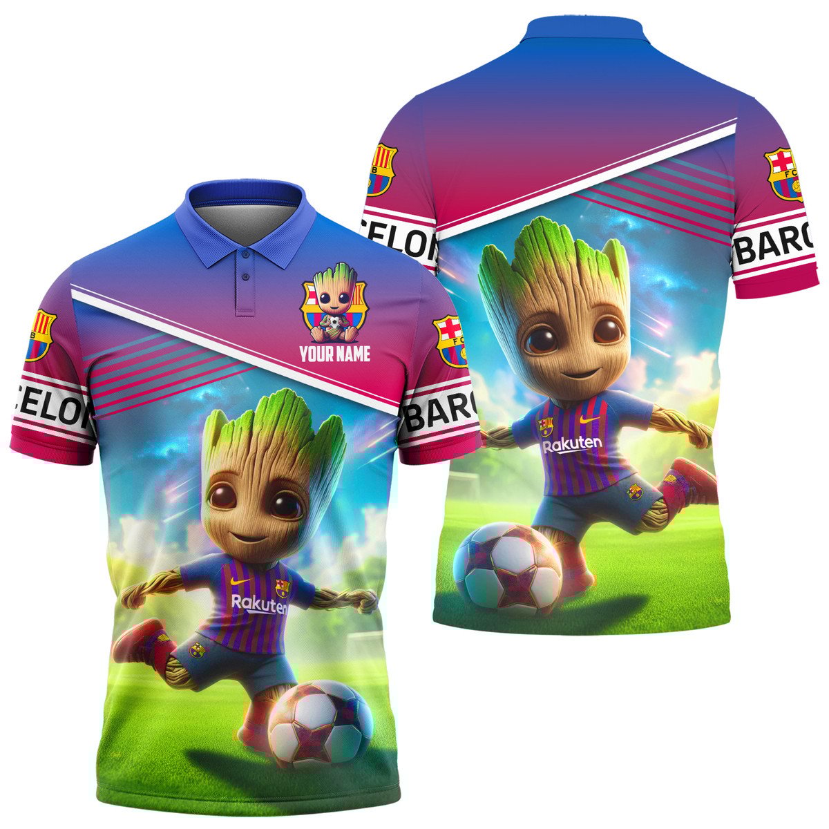 Personalized Gr Barça 3D Full Printing Set , Barça Shirt , Barça Set , Zipper Polo, Hoodie , Short , Polo , hawaii , ... Q150802
