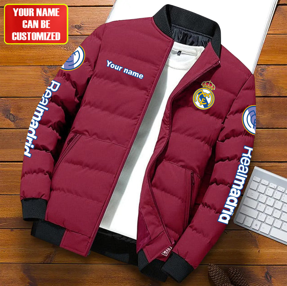 Personalized Real Madrid Puffer Jacket Q190803