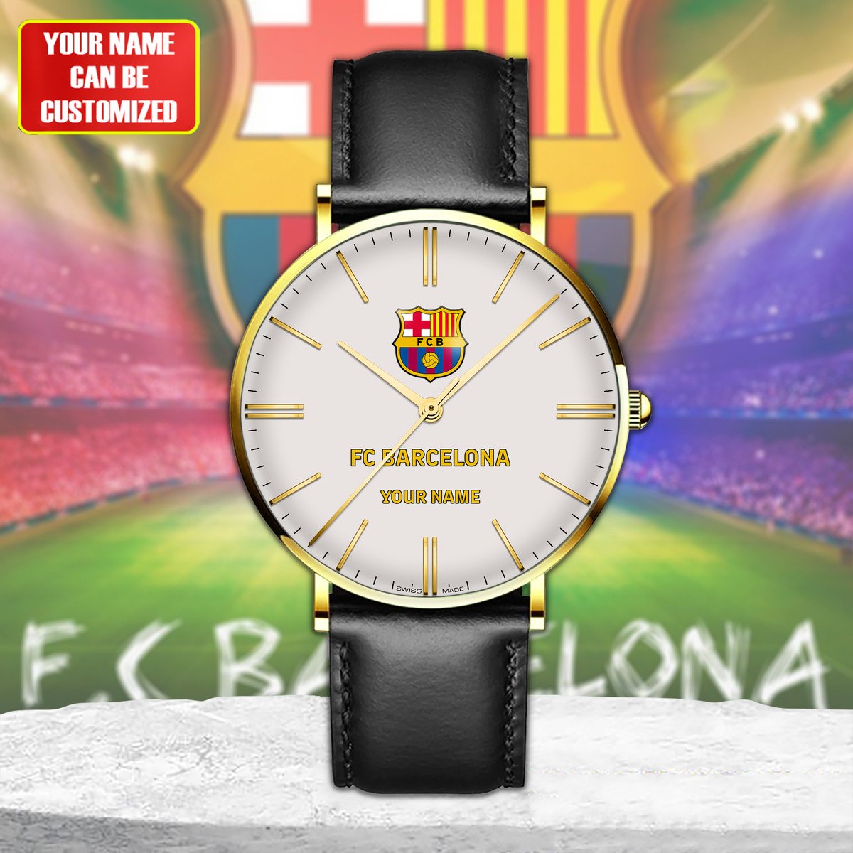 Personalized Barca Luxury Quartz Leather Watch Q160807