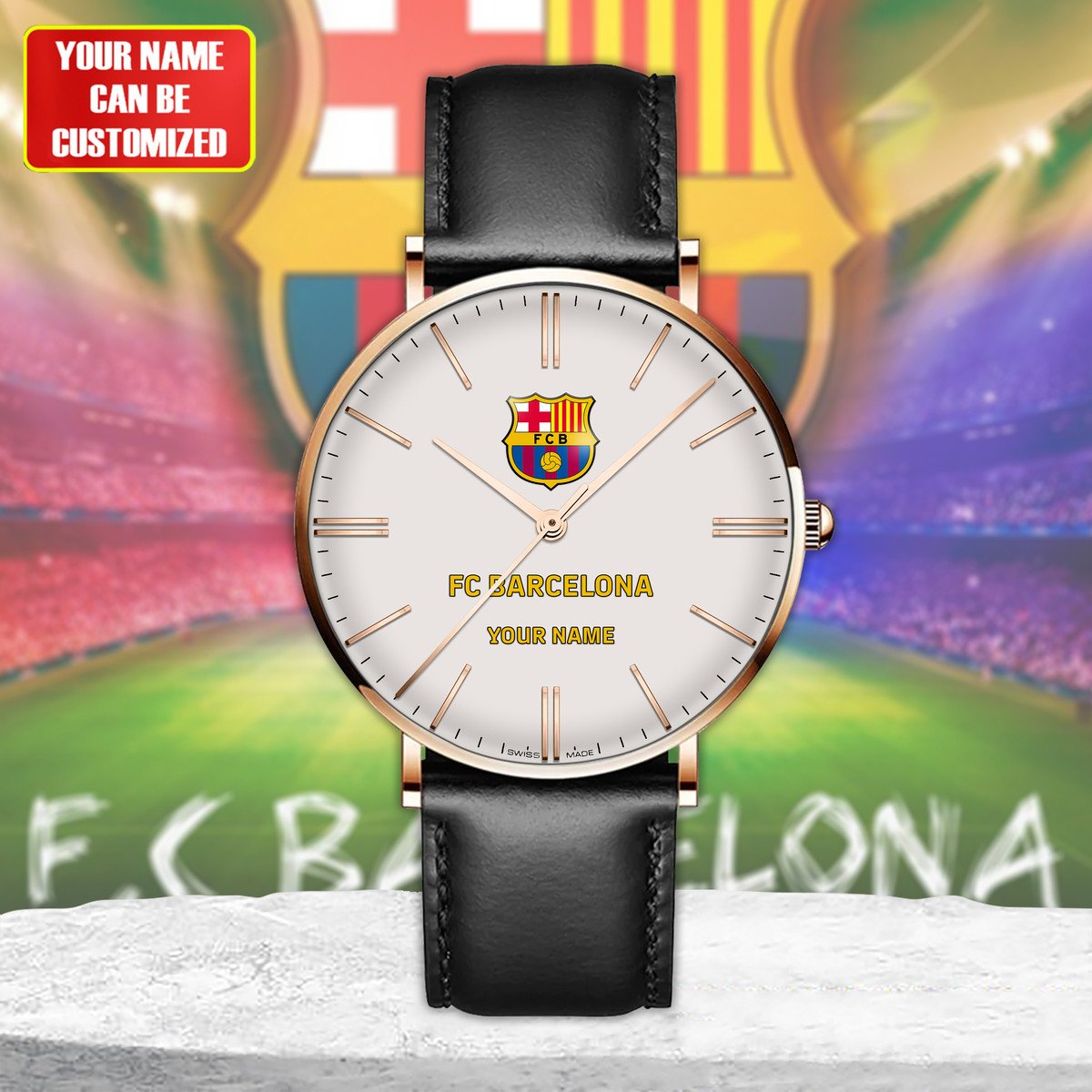 Personalized Barca Luxury Quartz Leather Watch Q160807