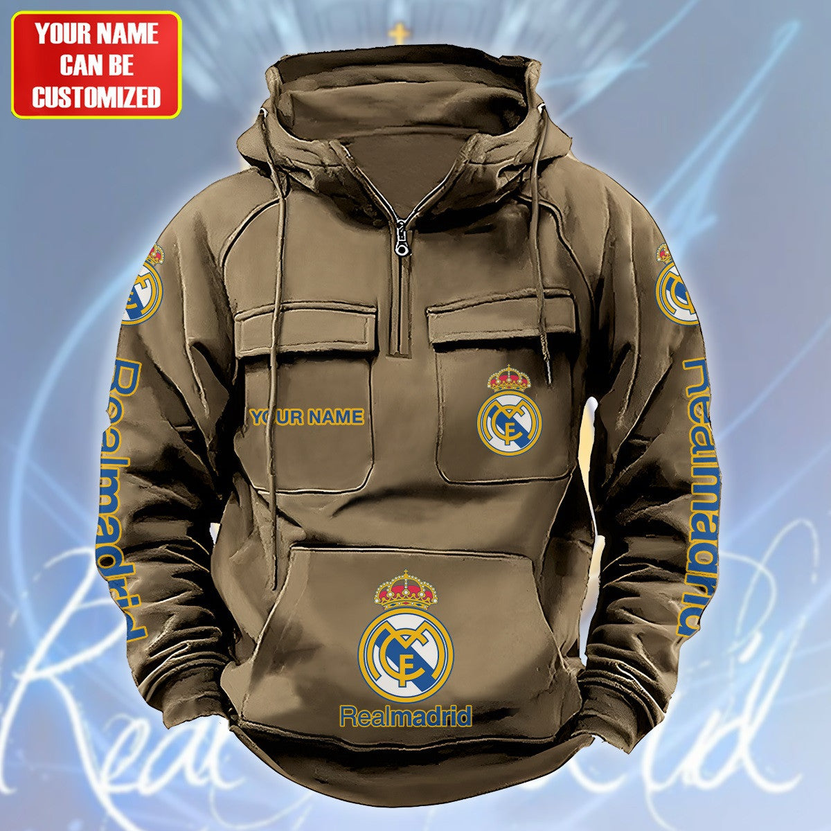 Personalized Real Madrid Retro Cotton Hoodie S220807