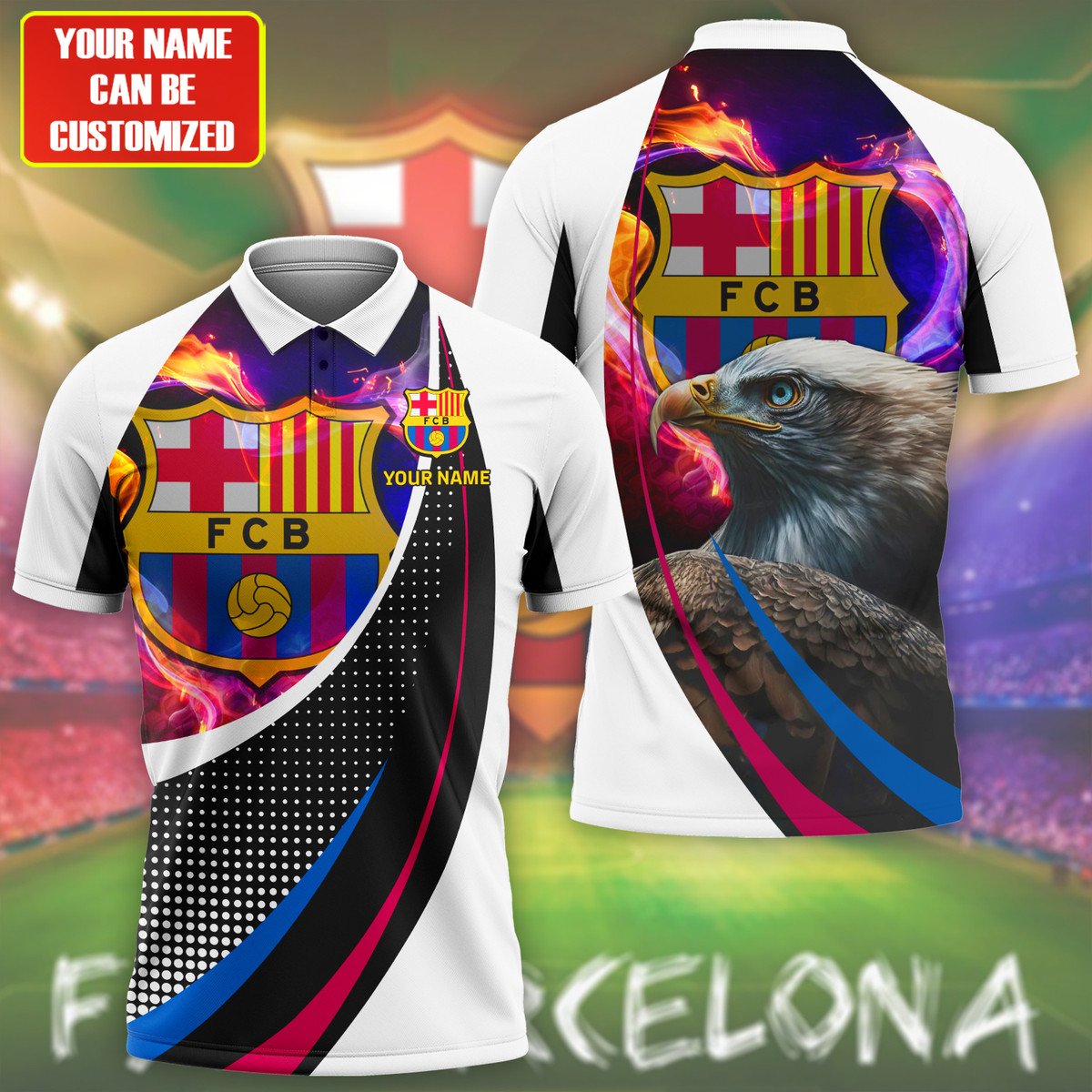 Personalized Barça Eagle 3D Full Printing Set , Barça Shirt , Barça Set , Hoodie , Short , Polo , hawaii , ... Q210803
