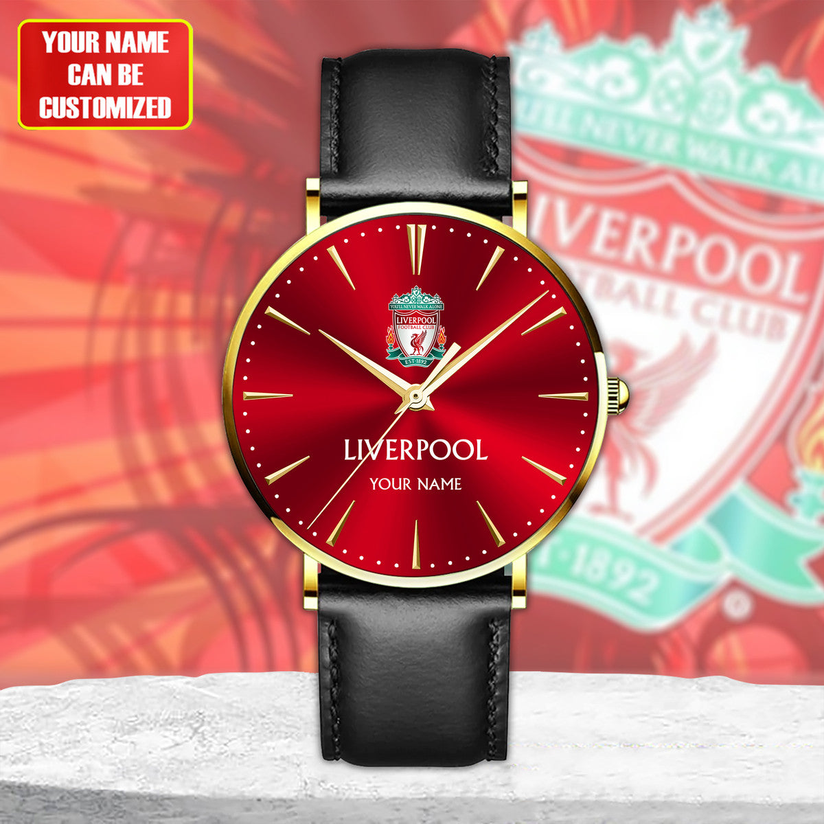 Personalized Liverpool Quartz Leather Watch QB190803
