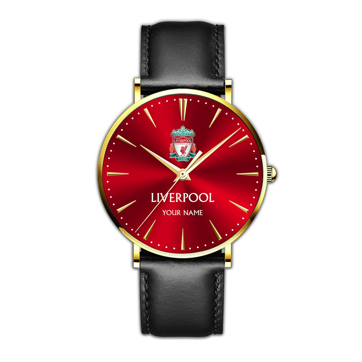 Personalized Liverpool Quartz Leather Watch QB190803