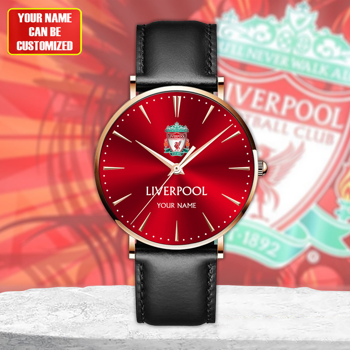 Personalized Liverpool Quartz Leather Watch QB190803