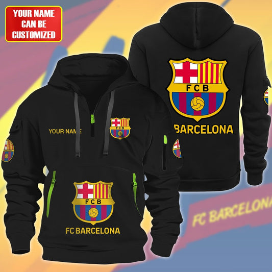 Personalized Barcelona F.C Zip-Hoodie Cotton Jacket P230801