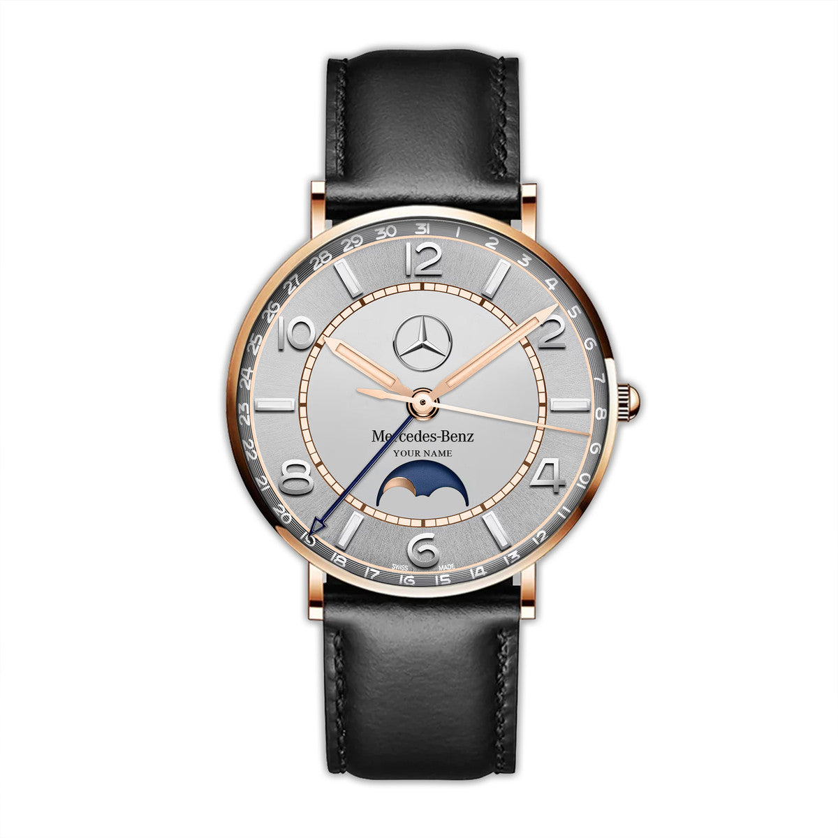 Personalized Merc Luxury Quartz Leather Watch P270802