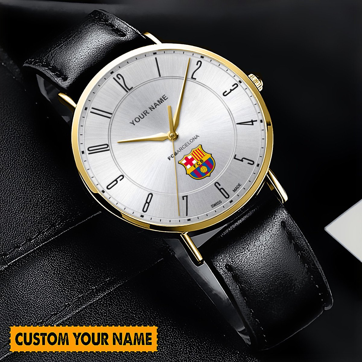 Personalized Barca Q2 Luxury Quartz Leather Watch Q230805