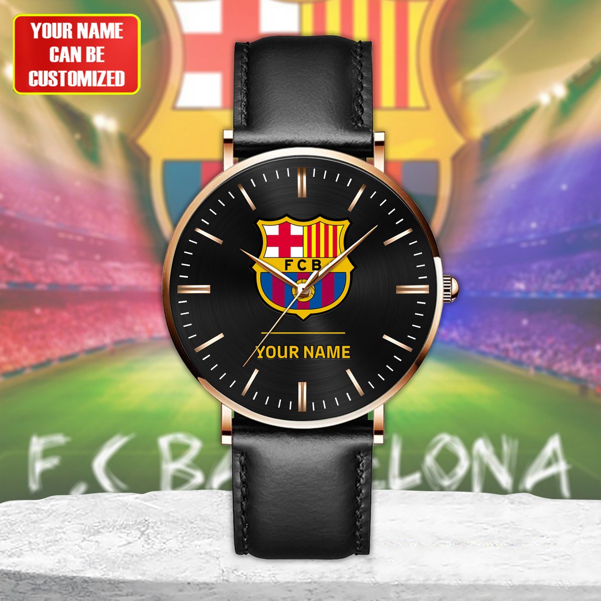 Personalized Barca Q3 Luxury Quartz Leather Watch Q040905