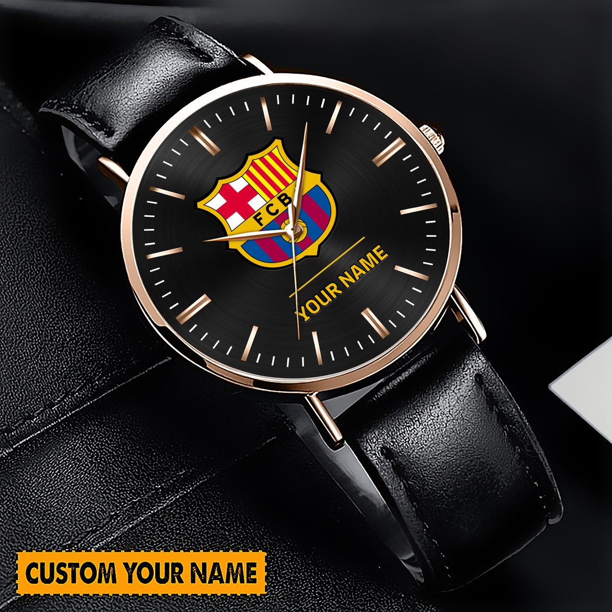 Personalized Barca Q3 Luxury Quartz Leather Watch Q040905