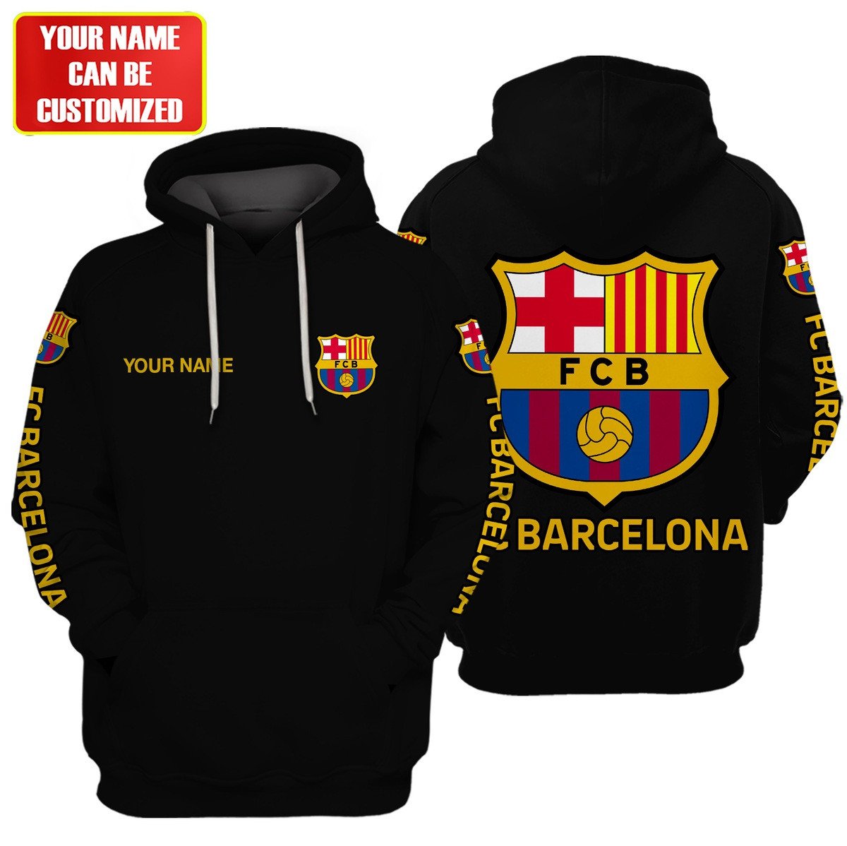 Personalized Barça Fleece 3D All Over Printed Unisex Shirt S040908