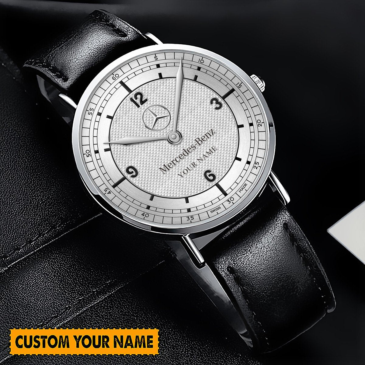 Personalized Merc Specialities Quartz Leather Watch P060901
