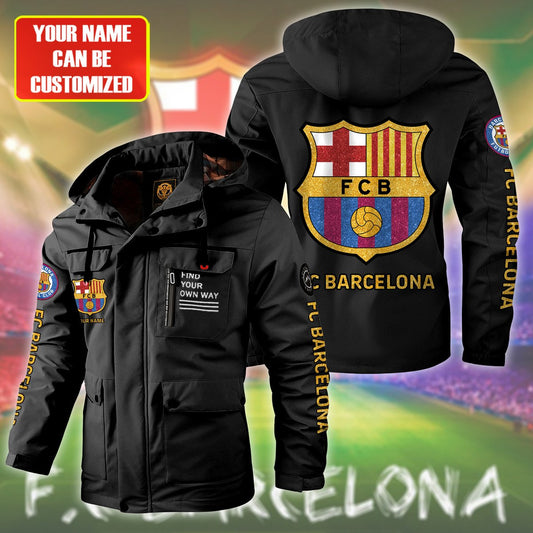 FC Barcelona Windbreaker Hooded Jacket Q040908