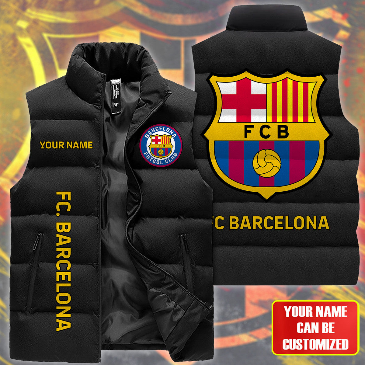 Barça Sleeveless Windproof Puffer Jacket Q120905